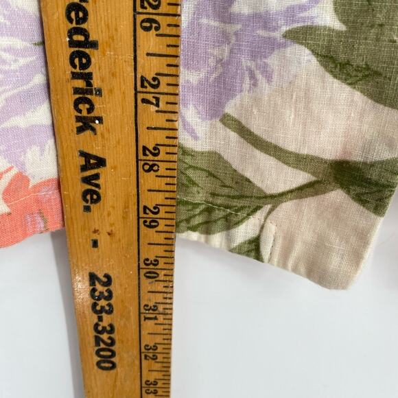 Joie Blazer XL Vintage Floral Print Linen Jacket Cottagecore Costal Greandma - Picture 3 of 8